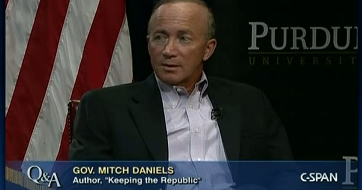 Q A With Mitch Daniels C Span Org